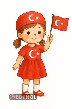 Elif ve Bayrak Oku ,Anla ve Soruları Cevapla Elif ve Bayrağı boya