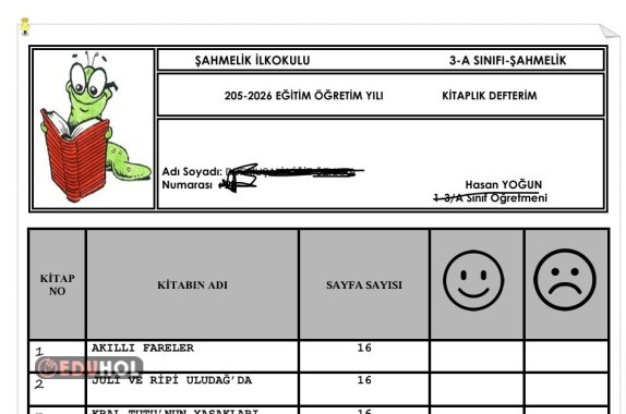 ÖĞRENCİ KİTAP OKUMA LİSTESİ