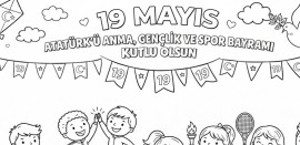 19 Mayıs Boyama Sayfası -1