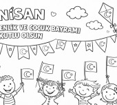 23 Nisan Boyama Sayfası