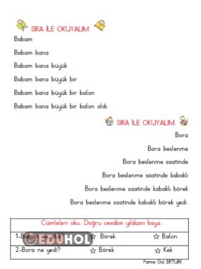 B Harfi Sıra İle Akıcı Okuma-D... · Eduhol - Etkinlik İndir Oyun Oyna ...