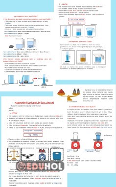 Maddenin Ölçülebilir Özellikleri Konu Özeti ve Görselleri