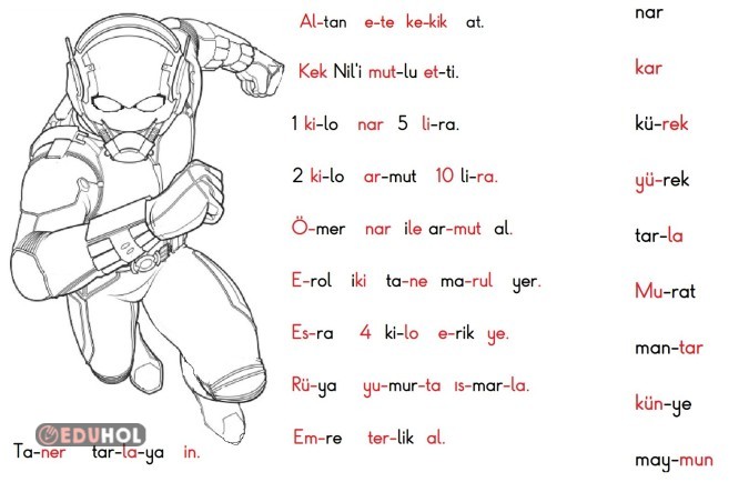 karınca adam ile cümle okuma