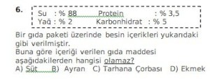 Fen Bilgisi 1.dönem 2.yazılı