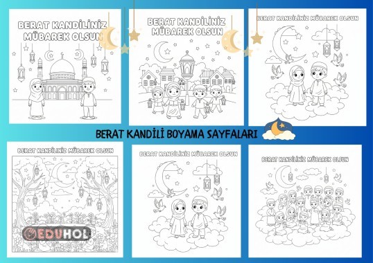 BERAT KANDİLİ BOYAMA SAYFALARI