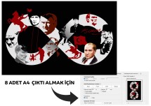 10 KASIM PANO SONSUZLUK ŞABLONU