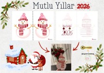 2026 Kardan Adam Yeni Yıl Tebrik Kartı