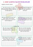 4.sınıf Çarpma İşlemi Problemleri