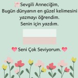 '' anne '' yazmak için hediye kart-magnet şablonu