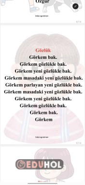 1.Sınıf Hızlı Okuma Metinleri