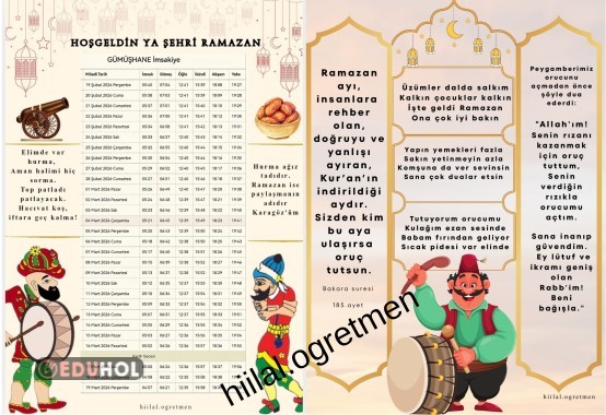 İMSAKİYE (G harfi)