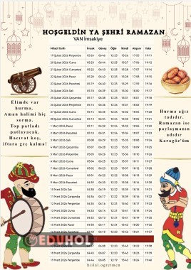 İMSAKİYE (V harfi)