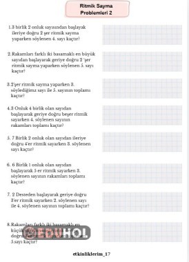 ritmik sayma problemleri 2