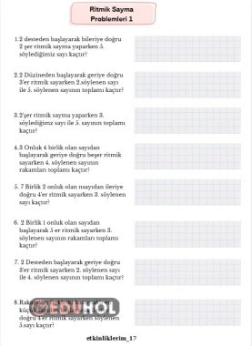 Ritmik sayma problemleri