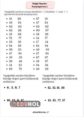 Sayıları karşılaştırma