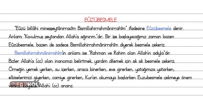 Euzübesmele defter notu