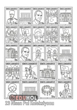 23 NİSAN MAARİFİN KALBİNDE ÇOCUK PUL TASARIMI