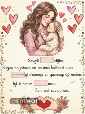 anne yazma şablonu