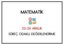 Matematik süreç değerlendirme