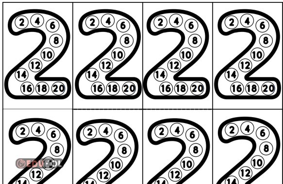 2'şer ritmik sayma (  deftere yapıştırmak için)