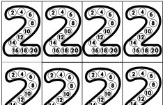 2'şer ritmik sayma (  deftere yapıştırmak için)