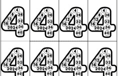 4'er ritmik sayma (deftere yapıştırmak için )