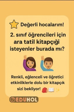 Ara tatil kitapçığını bekleyen hocalarım burada mı