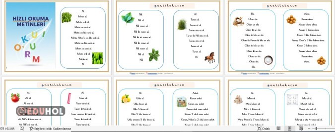 1. SINIF HIZLI OKUMA METİNLERİ