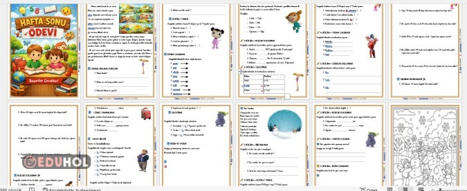2. SINIF HAFTA SONU ÖDEVİ