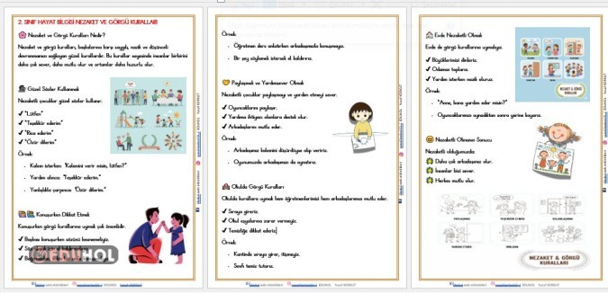 2. SINIF  NEZAKET VE GÖRGÜ KURALLARI NOTLARI