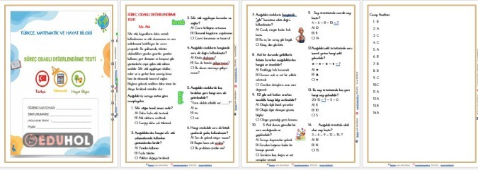 2. SINIF SÜREÇ ODAKLI DEĞERLENDİRME TESTİ