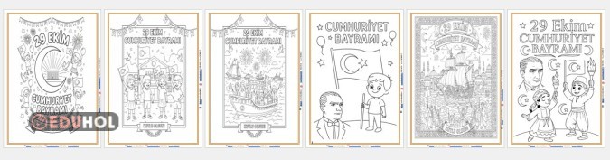 29 EKİM CUMHURİYET BAYRAMI BOYAMA SAYFALARI - 2