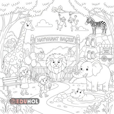 HAYVANAT BAHÇESİ BOYAMA SAYFASI