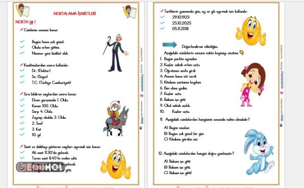 NOKTALAMA İŞARETLERİ ''NOKTA''
