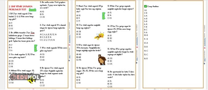 RİTMİK SAYMADA PROBLEMLER TESTİ