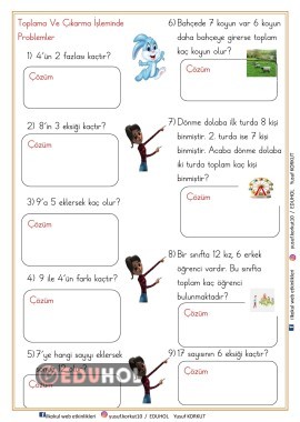 TOPLAMA VE ÇIKARMA İŞLEMİNDE PROBLEMLER 5