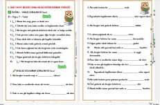 2. SINIF HAYAT BİLİGİSİ CANIM AİLEM DEĞERLENDİRME ETKİNLİĞİ