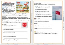 BAYRAĞIMIZA SAYGI  OKUMA ANLAMA METNİ VE DEĞERLENDİRME ETKİNLİĞİ