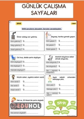 5N1K GÜNLÜK ÇALIŞMA SAYFASI