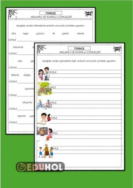 ANLAMLI VE KURALLI CÜMLE ÇALIŞMA KAĞIDI