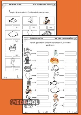 B SESİ EKSİK HECE VE DİKTE ÇALIŞMA KAĞIDI