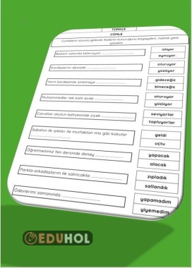 CÜMLE TAMAMLAMA ÇALIŞMA KAĞIDI