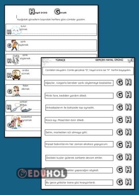 GERÇEK-HAYAL ÜRÜNÜ UNSURLAR ÇALIŞMA KAĞIDI