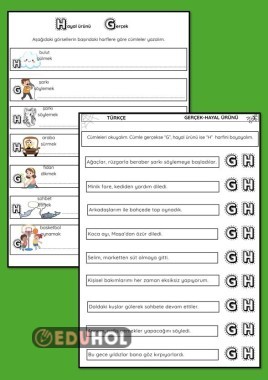 GERÇEK-HAYAL ÜRÜNÜ UNSURLAR ÇALIŞMA KAĞIDI