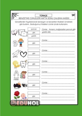 HAFTA SONU BENZETME ÇALIŞMA KAĞIDI