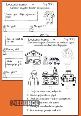 J SESİ OKU ANLA CEVAPLA ÇALIŞMA KAĞIDI