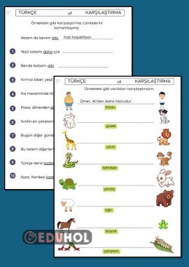 KARŞILAŞTIRMA CÜMLELERİ ÇALIŞMA KAĞIDI