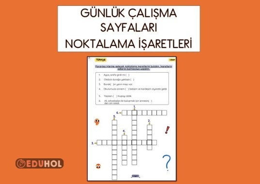 NOKTALAMA İŞARETLERİ BULMACA