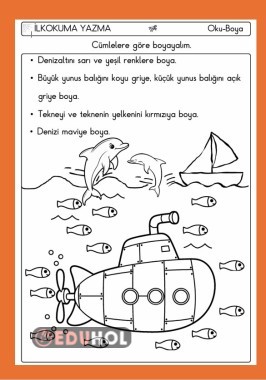 OKU BOYA ÇALIŞMA KAĞIDI