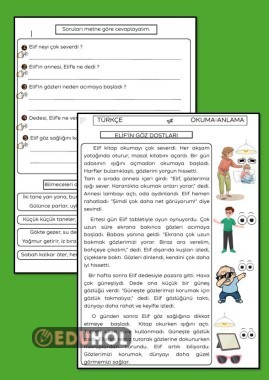 OKUMA ANLAMA , BİLMECE ÇALIŞMA KAĞIDI